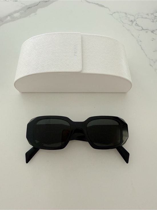 PRADA Acetate Symbole Sunglasses
SPR 17W Black, Unisex, Authentic main image 5
